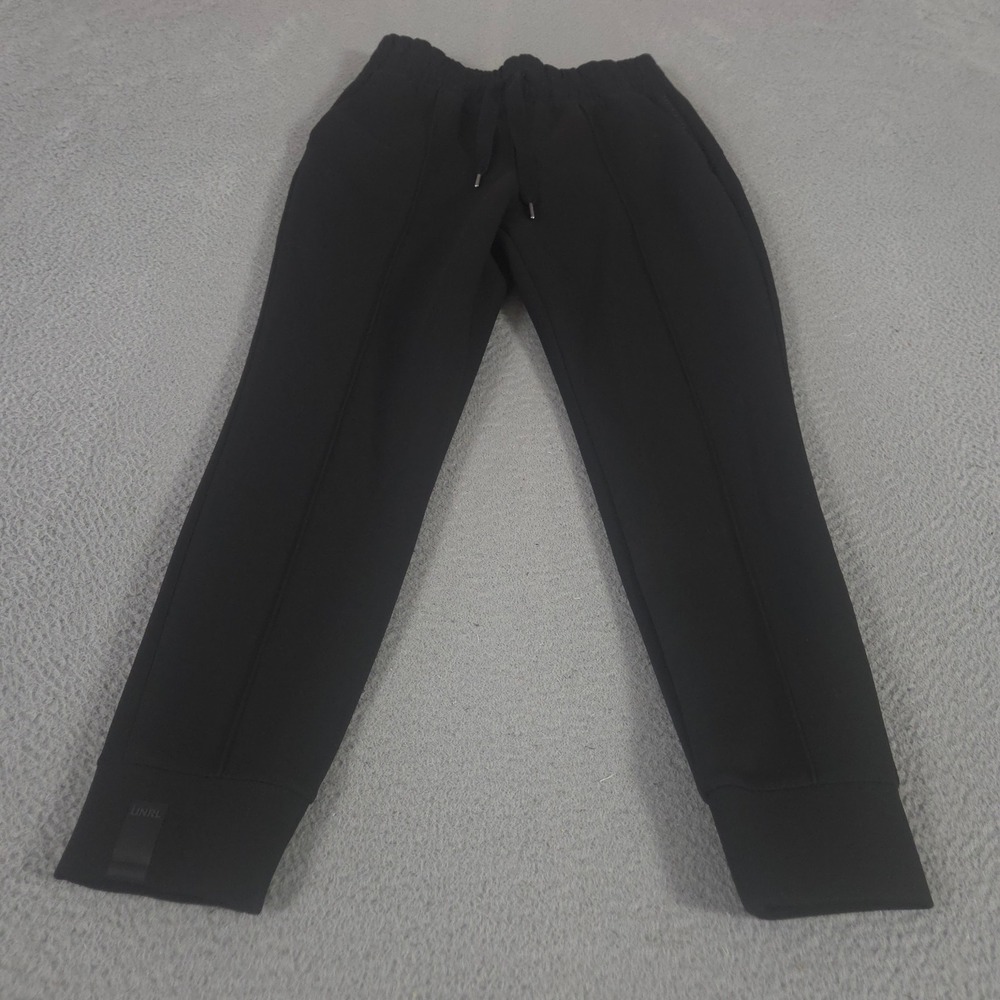 UNRL Pants Womens M Black LuxBreak Joggers Tapered Leg Scuba Knit Athleisure